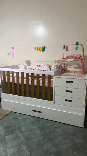 Berço Multifuncional Luna com Cama Auxiliar