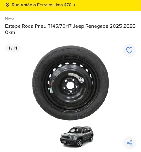 Estepe para Jeep Renegade 2025/2026 NOVO 