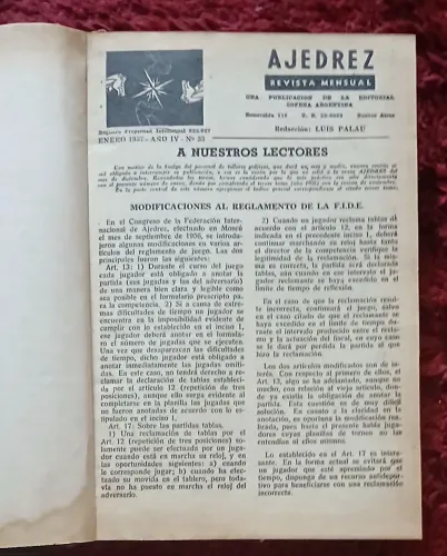 AJEDREZ/ REVISTA MENSUAL.