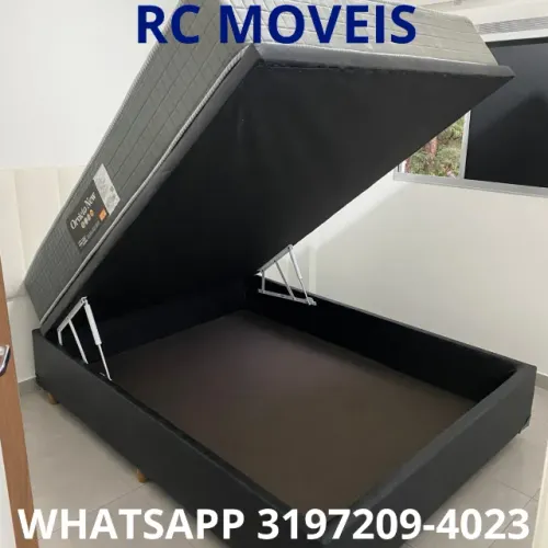Cama Box Baú Casal Inteiriço 1.38x1.88 - Qualidade e Praticidade