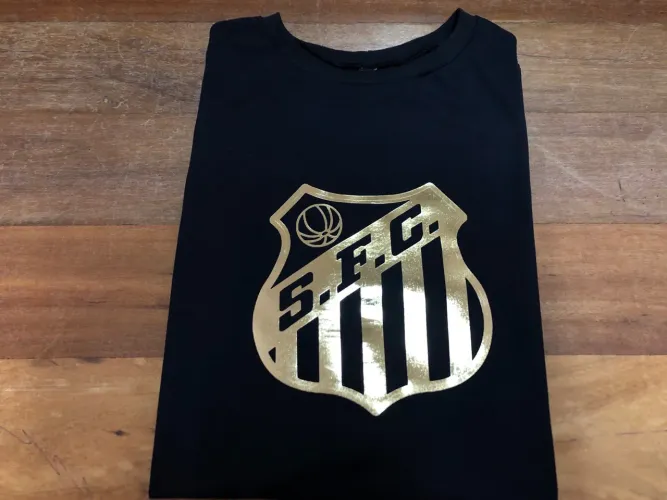 Camiseta Santos FC - Escudo Dourado