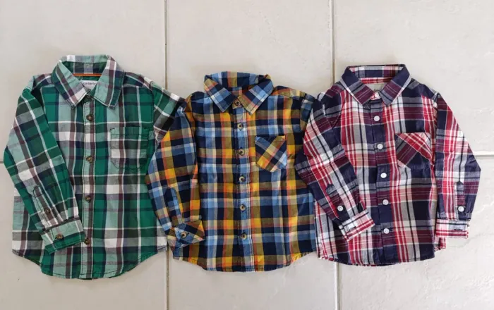 Camisas Xadrez 1 e 2 anos