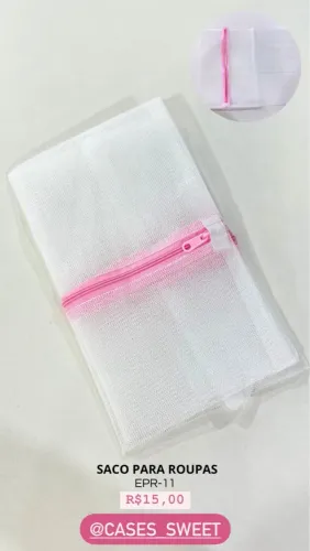 Saco para roupas delicadas com zíper