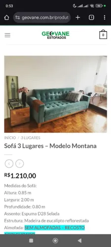 Sofá 3 Lugares - Modelo Montana