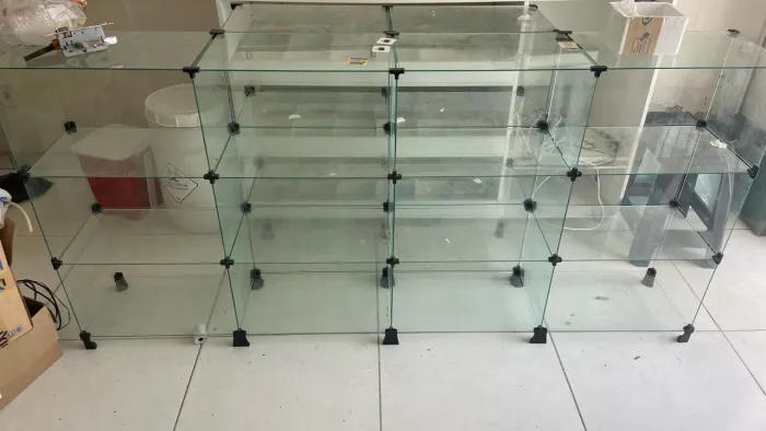 Expositor de vidro para comércio