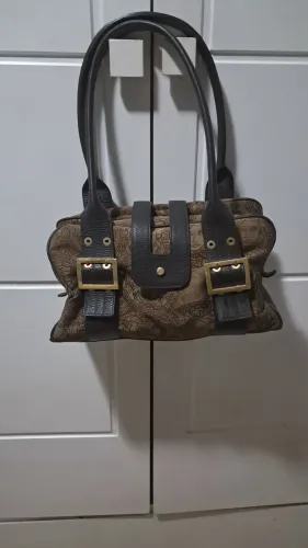 Bolsa Versace Original em Couro e tecido