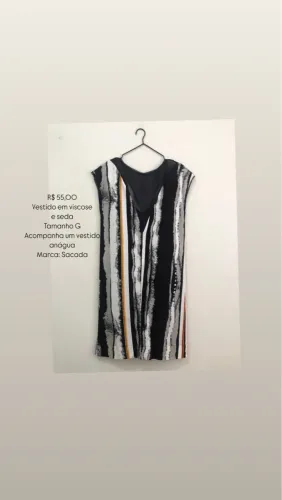 Vestido tamanho G da Sacada