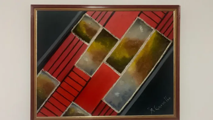 Quadro Abstrato com Moldura