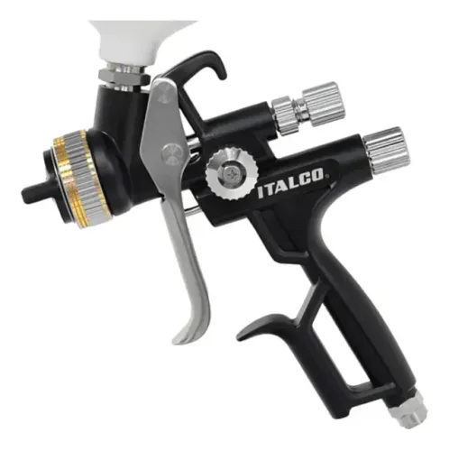 PISTOLA DE PINTURA HVLP PRETA 600ML 1,4MM ITALCO - GLOSSX1 HVLP