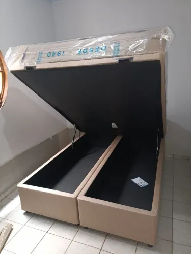 Cama Box Queen com Baú blindado probel 