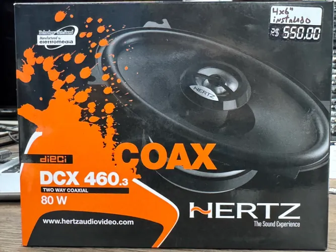 Hertz dcx 460.3 80rms 4x6? original italiano na promoção so 398,00