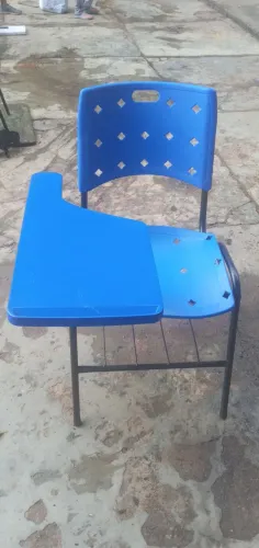 Cadeira escolar plástico azul