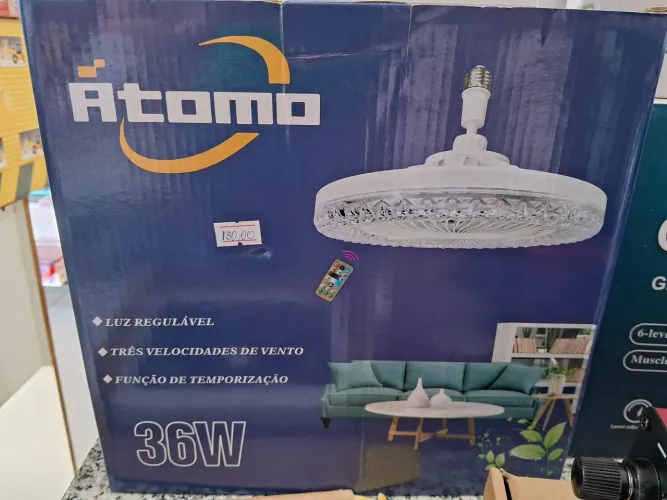 Ventilador de Teto com Luz e Controle Remoto - Atomo