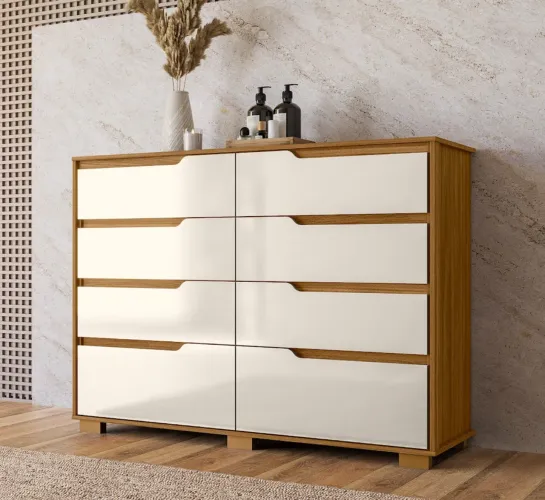 Cômoda Moderna 8 Gavetas Geórgia t65