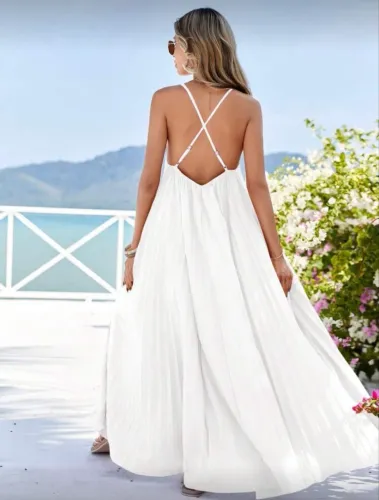 Vestido branco longo