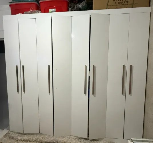 Guarda-roupa 8 portas branco 