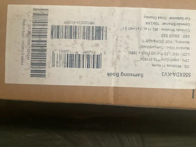 Notebook Samsung book i3 256ssd