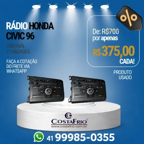 ### *Rádio Original Honda Civic 1996 - Produto Usado | R$ 375,00 cada*
