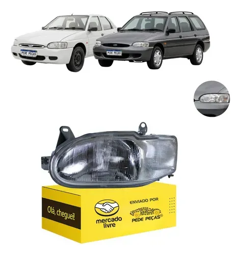 Farol Ford Escort 1997 1998 1999 2000 2001 2002 2003 Le Esquerdo/motorista