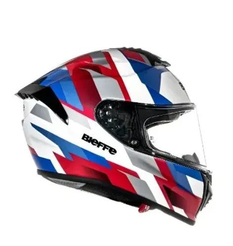 Capacete Esportivo Bieffe Premium B-reaper Brave Branco Com Vermelho