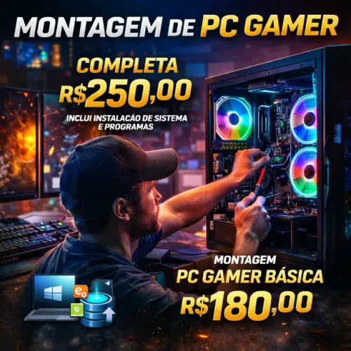 Montagem de PC Gamer | Instalação de Programas | Formatação | Suporte TI
