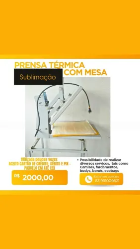 Prensa com mesa - valor negociável