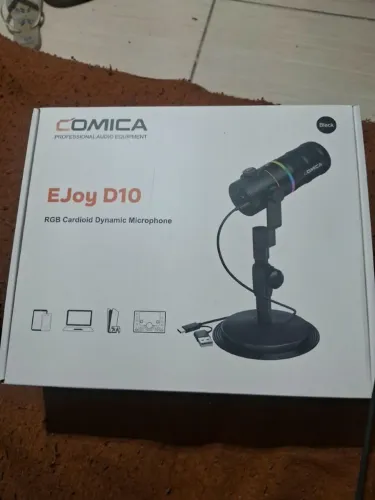 Microfone Comica EJoy D10 RGB - Novo na Caixa
