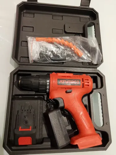 Parafusadeira/Furadeira Atverce 21V Kit Completo, Pronta pra Usar!