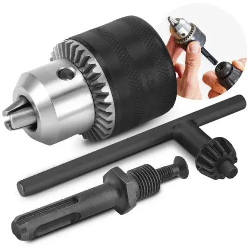 Kit Mandril Rosca 13l 1/2 X 20 + Adaptador Sds-plus Ldi mandril para martelete