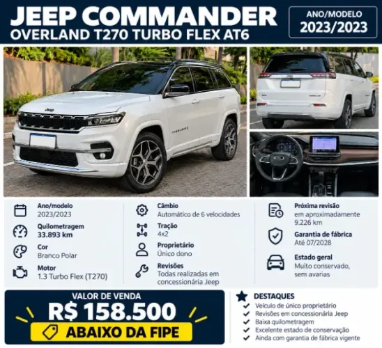 Jeep Commander Overland T270 1.3 TB Flex AUT 2023