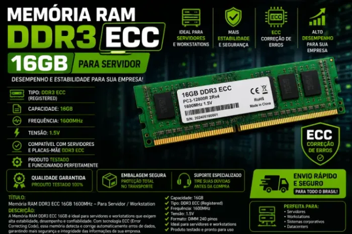 memoria ddr 3 ecc 16 gb 2x8 gb