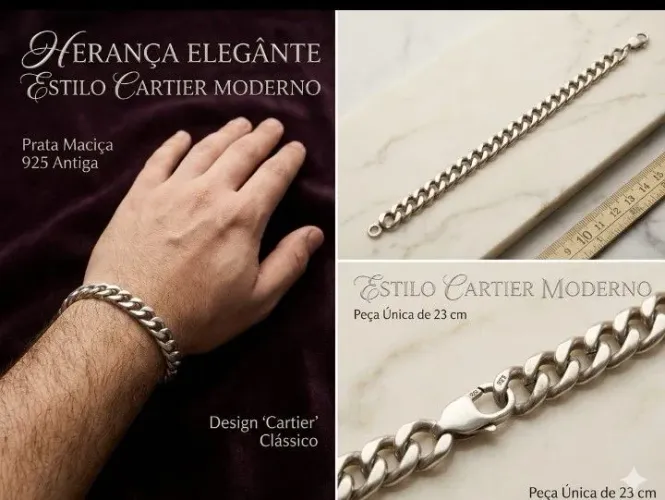 Pulseira de prata Cartier 