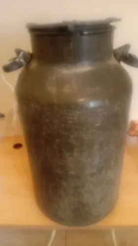 Lata de leite antiga 50 litros plástico rústico