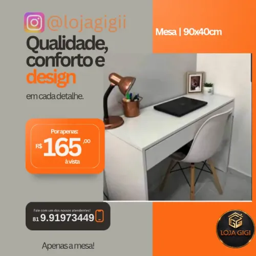 Mesa Giovanna Com Gavetão
