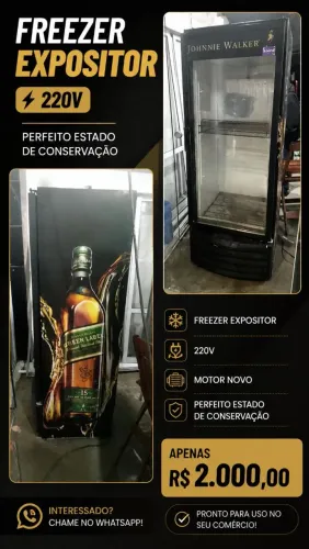 Expositor porta de vidro 220v