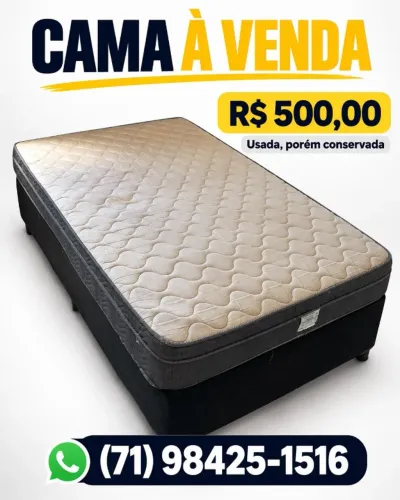 Cama box casal molas ensacadas semi nova