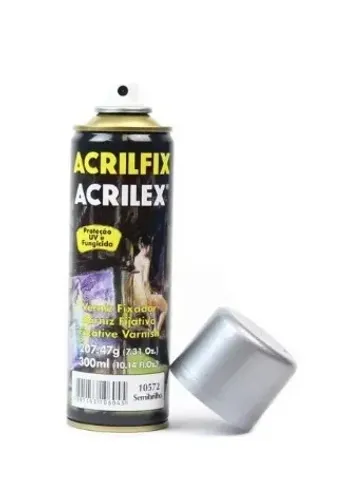 Verniz Spray Acrilex Acrilfix Semibrilho 300ml Artesanato e Pintura