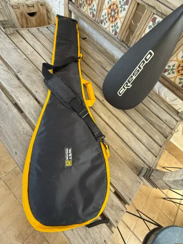 Remo para Canoa Havaiana Cabo Bambú, Pá carbono + Capa