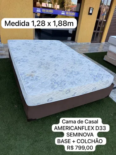 Cama de Casal AMERICANFLEX D33 SEMINOVA - ENTREGA