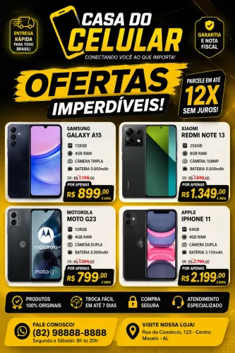 Celular no boleto