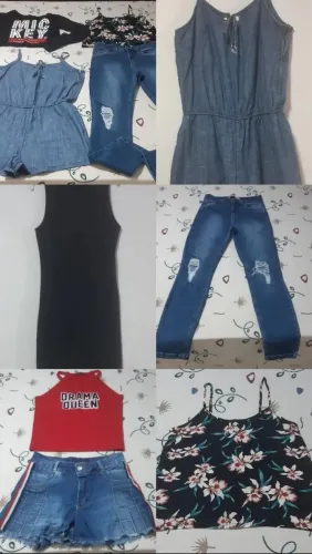 Lote com roupas variadas. 12, 14 anos