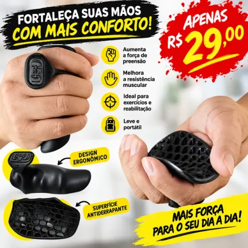 Luva Hand Grip Anatômico de Silicone para Academia e Crossfit (Par)