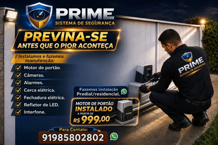 Instalação de câmeras/ motor de portão