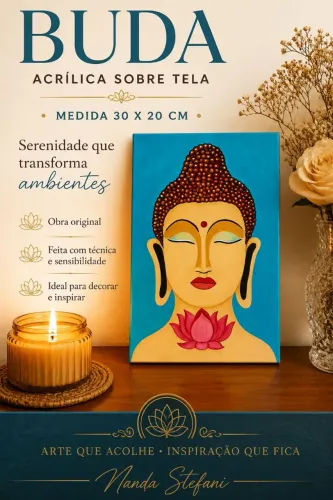 Pintura acrílica sobre tela/ Buda 
