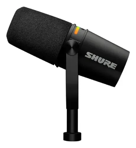 Microfone Para Podcast Preto Shure Mv7+ USB