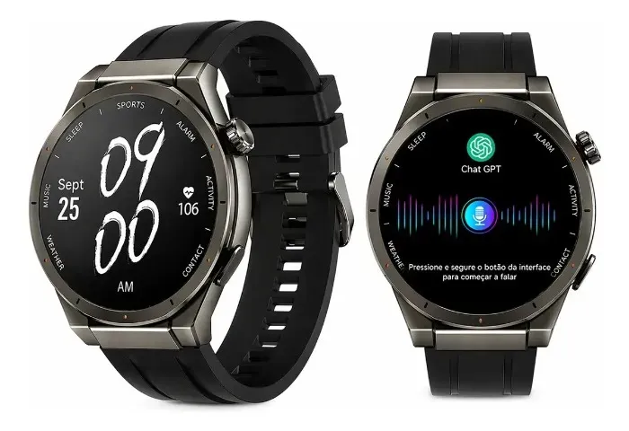 (Novo) Smartwatch Pinteek P1 Tela 1,52 Liga De Zinco