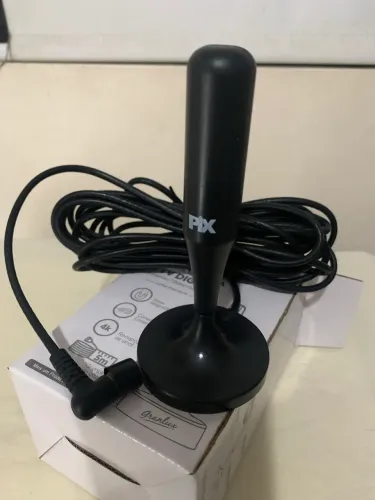 Antena Interna TV Digital UHF HDTV Base Magnética Cabo 5m