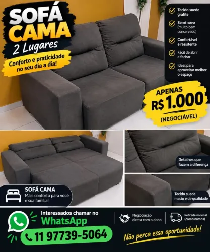 Sofá cama retrátil