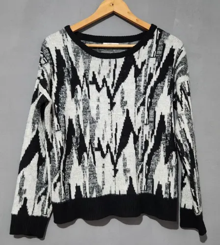 Blusa de Frio de Tricô Estampada