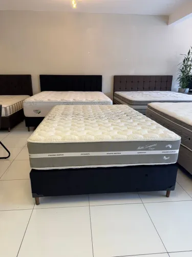 Cama de Casal ECOFLEX SEMINOVA COM COLCHÃO - Entrego!